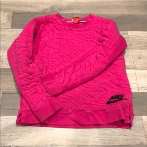 Girls quilted Nike sweater